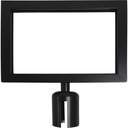 Cadre d'enseigne pour poteau de barrière pour le contrôle des foules 14" x 10"