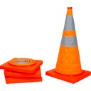 Cône de signalisation repliable 28" orange