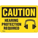 Enseigne « Hearing Protection Required» Plastique 14" x 10"