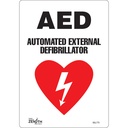 Enseigne «AED Automated External Defibrillator» Vinyle 7" x 10"