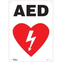 Enseigne «AED» Plastique 10" x 14"