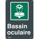 Enseigne «Bassin Oculaire» Plastique 10" x 14"