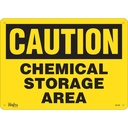 Enseigne «Chemical Storage Area» Plastique 14" x 10"