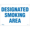 Enseigne «Designated Smoking Area» Aluminium 14" x 10"