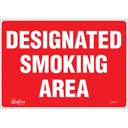 Enseigne «Designated Smoking Area» Vinyle 10" x 7"