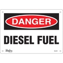 Enseigne «Diesel Fuel» Plastique 10" x 7"