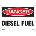 Enseigne «Diesel Fuel» Plastique 14" x 10"