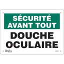 Enseigne «Douche Oculaire» Aluminium 10" x 7"