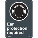 Enseigne «Ear Protection Required» Aluminium 10" x 14"