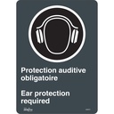 Enseigne «Ear Protection Required» Vinyle 10" x 14"