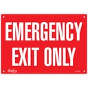 Enseigne «Emergency Exit Only» Aluminium 10" x 7"