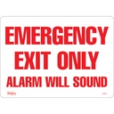 Enseigne «Emergency Exit Only» Vinyle 14" x 10"