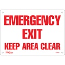 Enseigne «Emergency Exit» Aluminium 10" x 7"