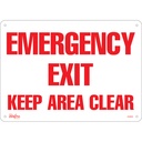 Enseigne «Emergency Exit» Plastique 10" x 10"