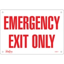 Enseigne «Emergency Exit» Plastique 10" x 7"
