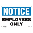 Enseigne «Employees Only» Aluminium 10" x 7"