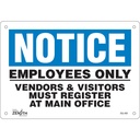 Enseigne «Employees Only» Plastique 10" x 7"