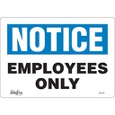 Enseigne «Employees Only» Vinyle 10" x 7"