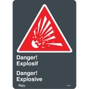 Enseigne «Explosif/Explosive» Vinyle 10" x 14"