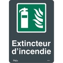 Enseigne «Extincteur D'Incendie» Vinyle 10" x 14"