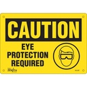 Enseigne «Eye Protection Required» Aluminium 10" x 7"
