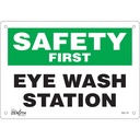 Enseigne «Eye Wash Station» Aluminium 10" x 7"