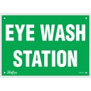 Enseigne «Eye Wash Station» Aluminium 10" x 7"