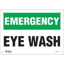 Enseigne «Eye Wash» Aluminium 10" x 7"