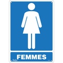 Enseigne «Femmes» Aluminium 10" x 14"