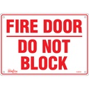 Enseigne «Fire Door» Aluminium 10" x 7"