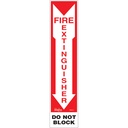 Enseigne «Fire Extinguisher - Do Not Block» Vinyle 4" x 18"