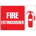 Enseigne «Fire Extinguisher» Plastique 10" x 7"