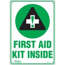 Enseigne «First Aid Kit» Aluminium 7" x 10"