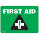 Enseigne «First Aid» Aluminium 14" x 10"