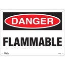 Enseigne «Flammable» Aluminium 14" x 10"