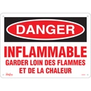 Enseigne «Garder Loin Des Flammes» Plastique 14" x 10"