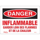 Enseigne «Garder Loin Des Flammes» Vinyle 10" x 7"