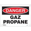 Enseigne «Gaz Propane» Aluminium 10" x 7"