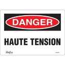 Enseigne «Haute Tension» Vinyle 10" x 7"