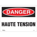 Enseigne «Haute Tension» Vinyle 14" x 10"