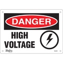 Enseigne «High Voltage» Aluminium 10" x 7"