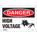Enseigne «High Voltage» Aluminium 10" x 7"