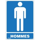 Enseigne «Hommes» Plastique 10" x 14"