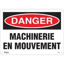 Enseigne «Machinerie en Mouvement» Aluminium 14" x 10"