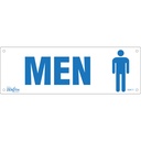 Enseigne «Men» Plastique 12" x 4"