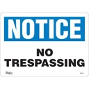 Enseigne «No Trespassing» Vinyle 14" x 10"