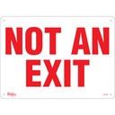 Enseigne «Not An Exit» Plastique 14" x 10"