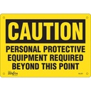 Enseigne «Personal Protective Equipment Required» Aluminium 10" x 7"