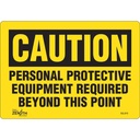 Enseigne «Personal Protective Equipment Required» Vinyle 10" x 7"