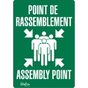 Enseigne «Point de rassemblement/Assembly Point» Vinyle 7" x 10"
